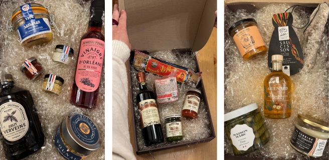 Ouverture d'une box de produits d'épicerie