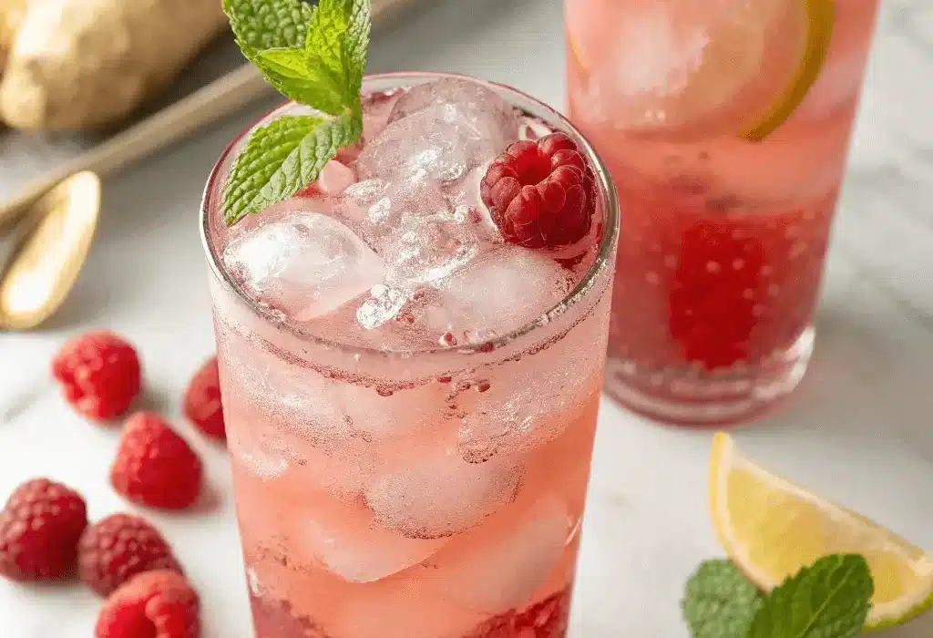 Mocktail framboises et gingembre