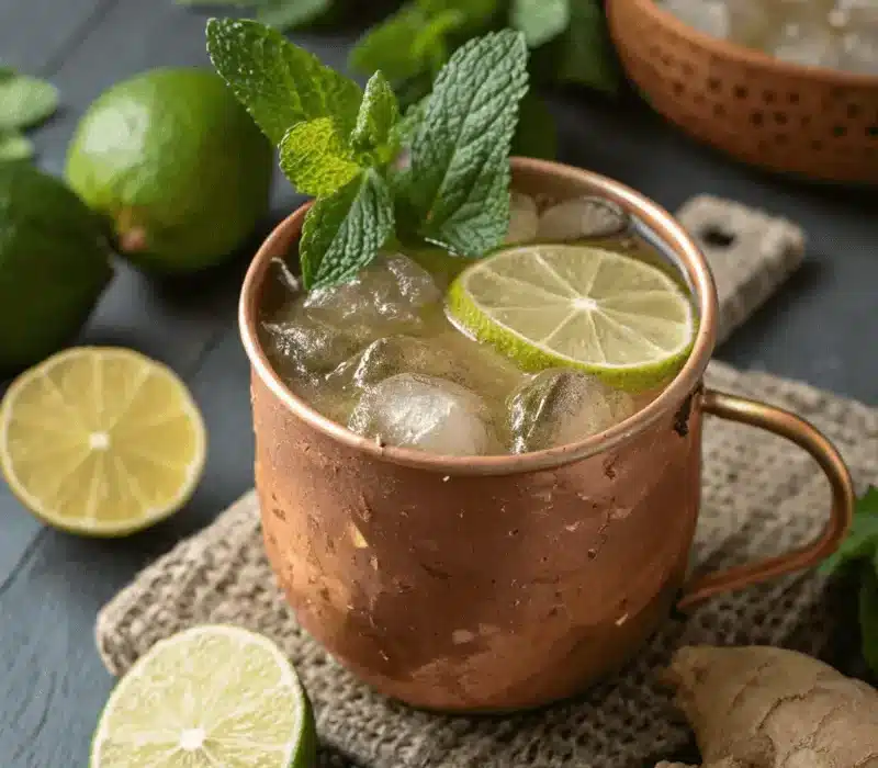 Mocktail Moscow Mule citron vert gingembre