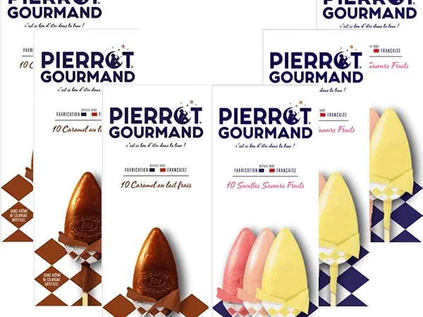 Sucettes au caramel et fruits Pierrot Gourmand